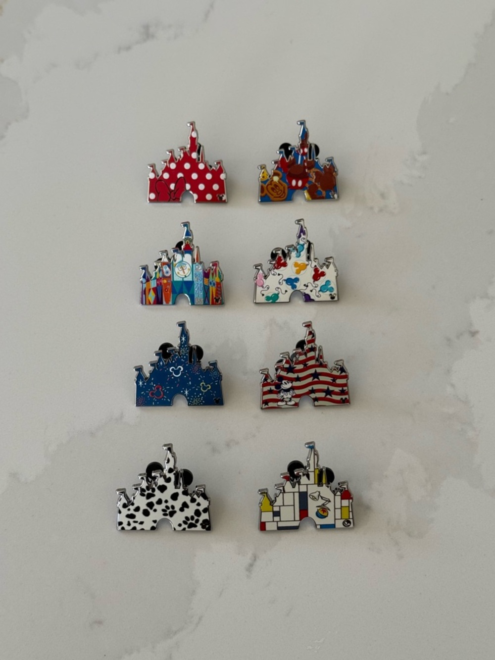 Set of 8 Disney Hidden Castle Mystery Pins